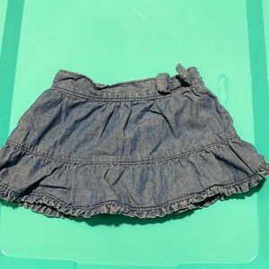 Vintage OshKosh B’gosh 9M denim ruffle skirt